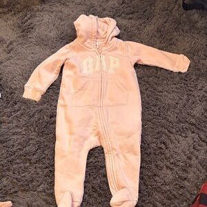 GAP Cozy Blush Kids Footed Snowsuit